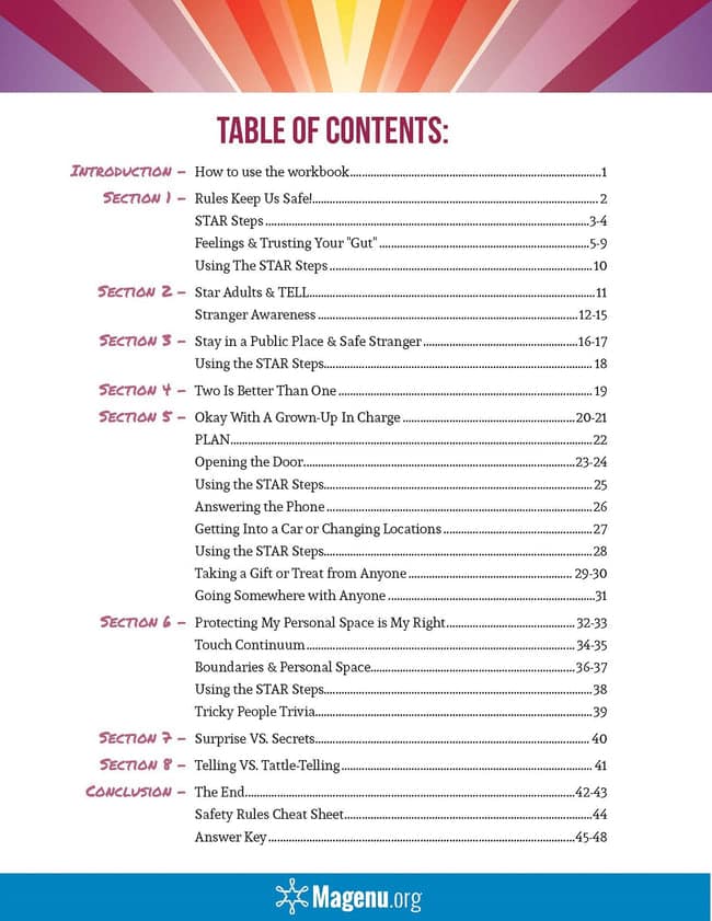 Pre-Teen Safety Workbook for Boys