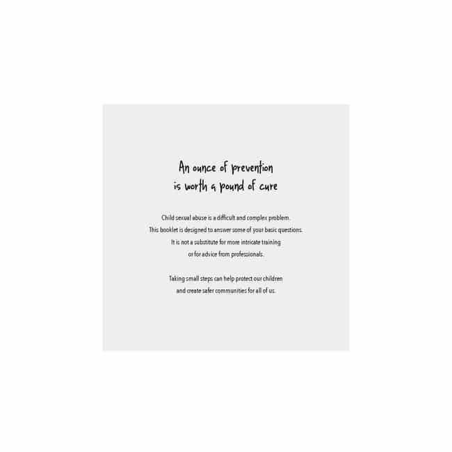 Protecting Our Children Pamphlet - English